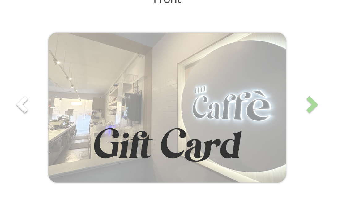 Un Caffe Store Physical Gift Card